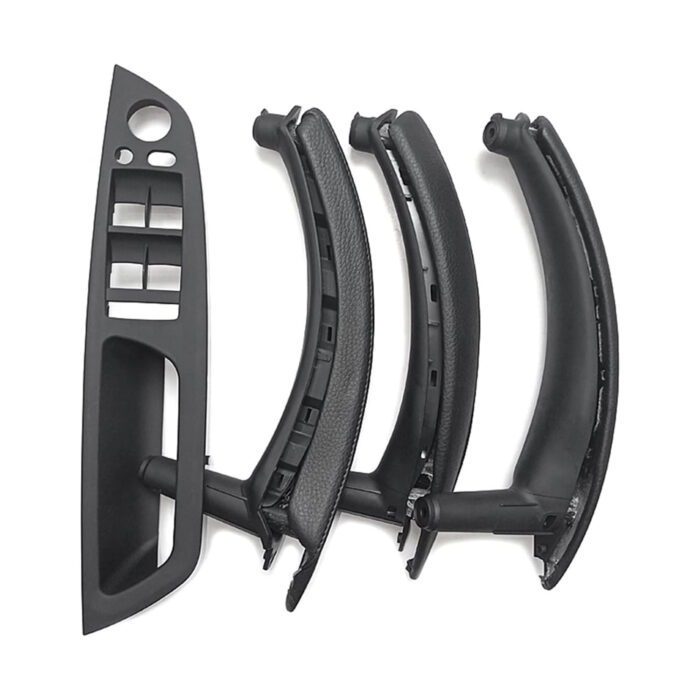 Juodas, odinis, salono durų rankenų komplektas skirtas BMW E70, E71 - Image 1