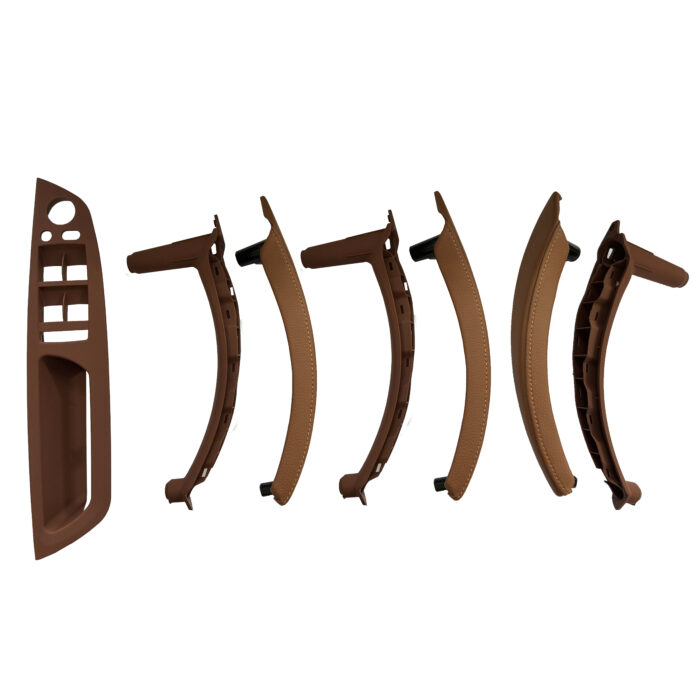 Rudos spalvos, odinis, salono durų rankenų komplektas skirtas BMW E70, E71 - Image 1