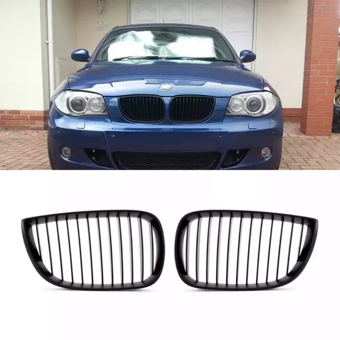 Juodos, matinės, viengubos grotelės skirtos BMW E81, E82, E87, E88 (2004-2007) - Image 1