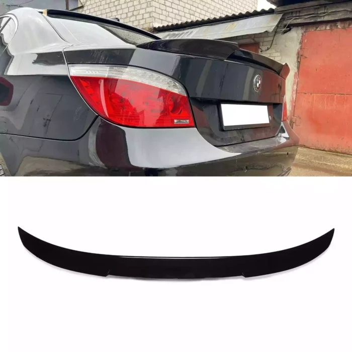 Juodas, blizgus "M4" stiliaus spoileris skirtas BMW E60 - Image 1