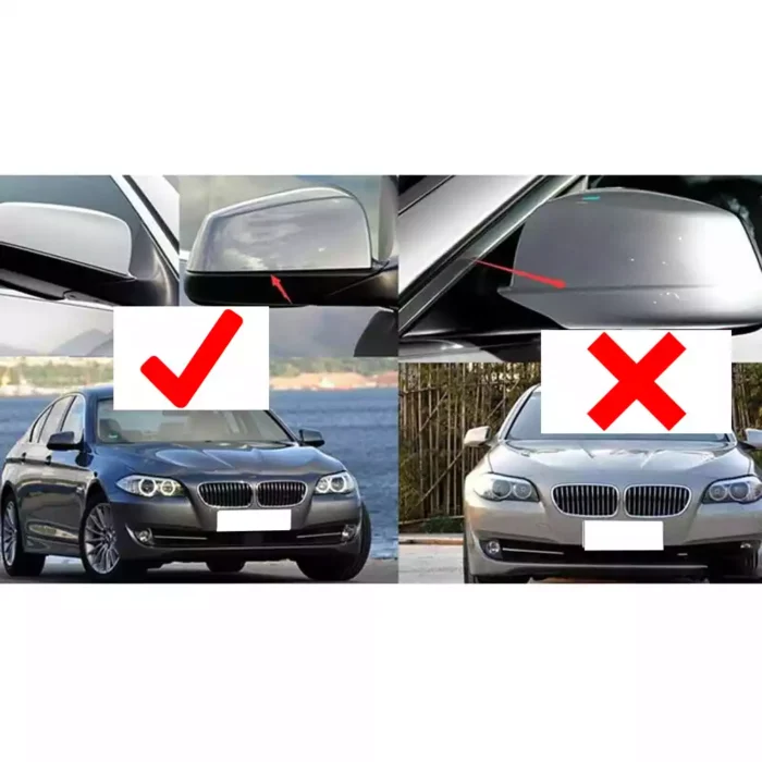 Juodi, blizgūs veidrodėlių dangteliai skirti BMW F10, F11, F06, F12, F13 (2009-2013) - Image 4