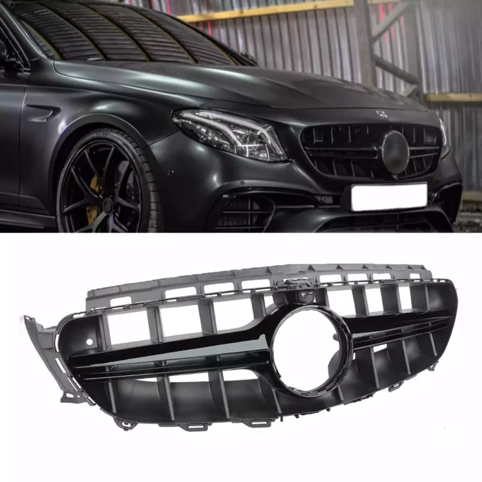 Juodos, blizgios grotelės skirtos Mercedes-Benz W213 - Image 1