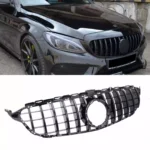 Juodos, blizgios grotelės skirtos Mercedes-Benz W205 (2018-)