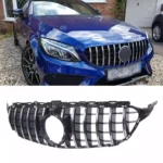 Juodos, chrominės grotelės skirtos Mercedes-Benz W205 (2018-)