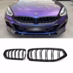 Juodos, blizgios, dvigubos grotelės skirtos BMW G29