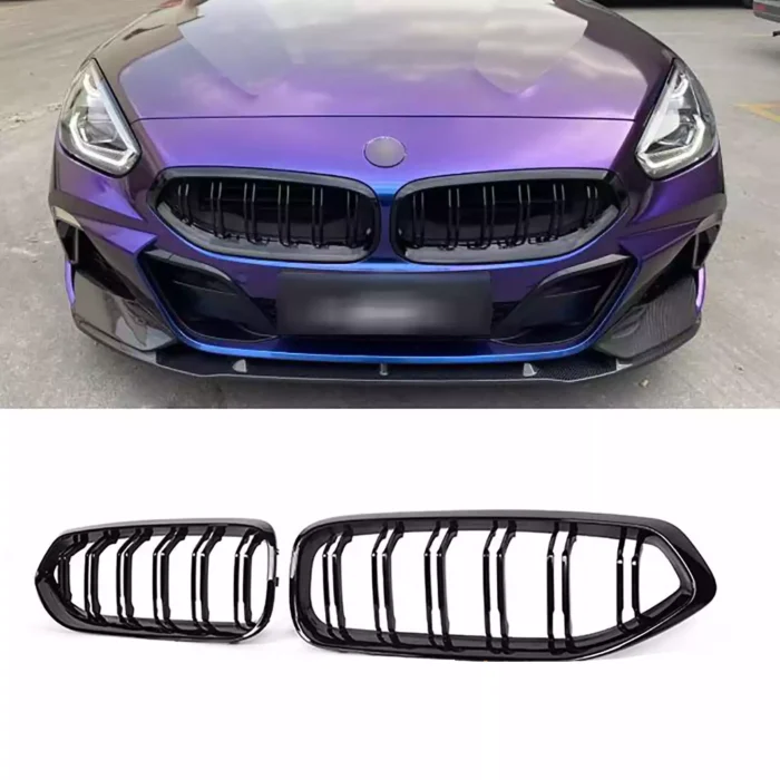 Juodos, blizgios, dvigubos grotelės skirtos BMW G29 - Image 1