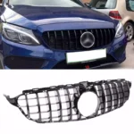 Juodos, blizgios grotelės skirtos Mercedes-Benz W205 (2014-2018)