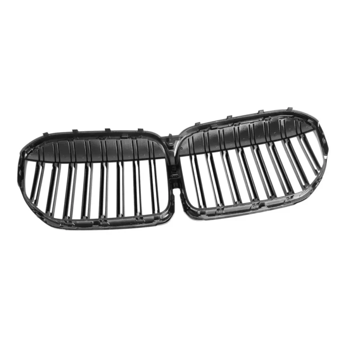 Juodos, blizgios, dvigubos grotelės skirtos BMW G11, G12 (2019-) - Image 4