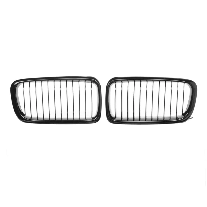 Juodos, blizgios, viengubos grotelės skirtos BMW E38 - Image 2