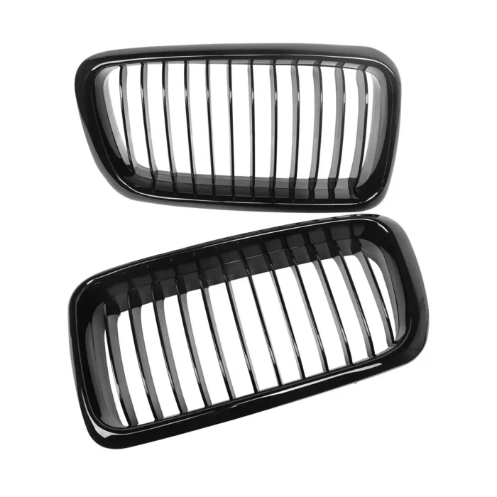 Juodos, blizgios, viengubos grotelės skirtos BMW E38 - Image 3