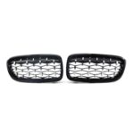 Juodos, chrominės "diamond" stiliaus grotelės skirtos BMW F30, F31 - Image 2